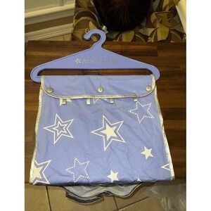 American Girl Doll Clothing Storage Caddy Purple Silver Organizer